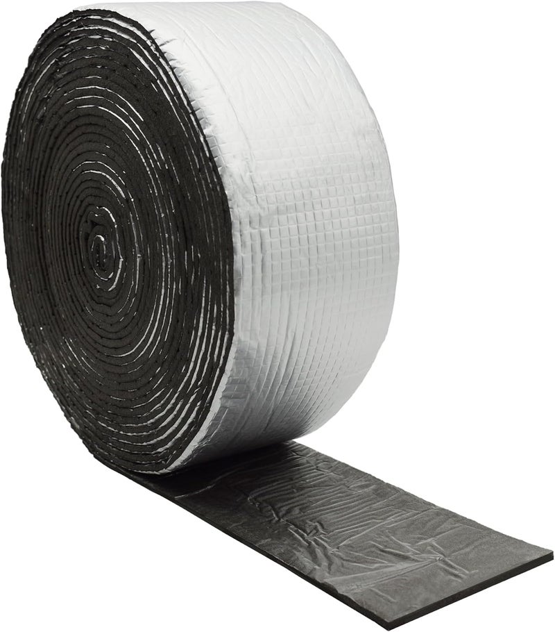 DOBTIM Foam Foil Pipe Insulation Wrap 4 in x 32 ft,Reflective Foil Insulation Tape Self Adhesive with High Resilience for Pipe Insulation Wrap - Image 1
